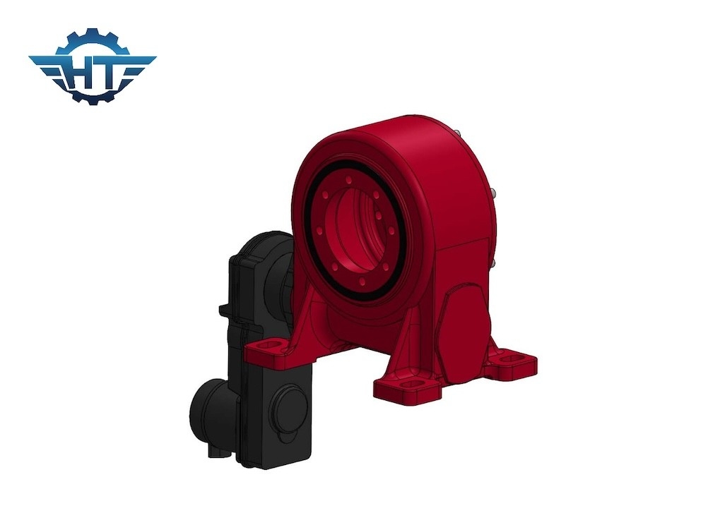 การหยุดแรงภายใน ± 60 ° หนอน Gear Slew Drive ด้วยการล็อคตัวเองและความแม่นยํา 0.15 องศา